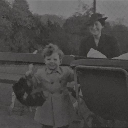 Kenneth Macaldowie Respondent Aged 2 In 1946 With His Grandmother Mary Main At Westburn Park Aberdeen