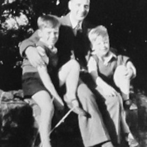 Peter Mcnaughton Younger Boy, With His Dad And Brother David In Comrie In 1950