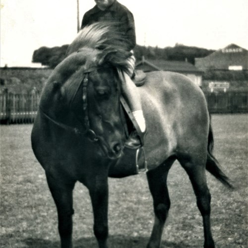 Murdo Morrison On A Pony On Holiday In Arbroath