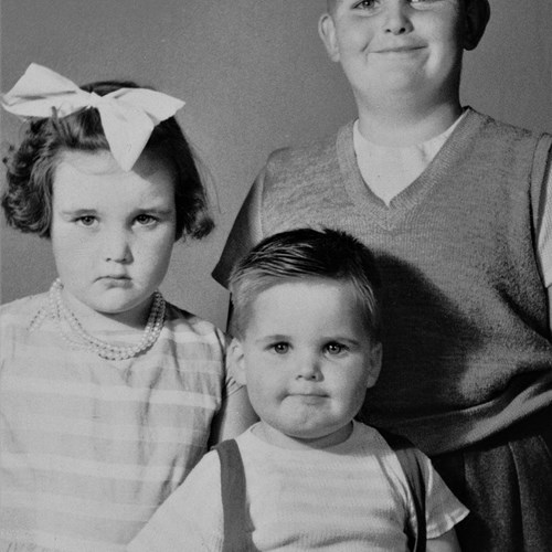 10 Year Old Murdo Morrison (Right) And Siblings Margaret And Charles Morrison