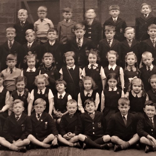 Winifred Margaret Baker Davidson At Primary School Second Row From Bottom, Second From Left