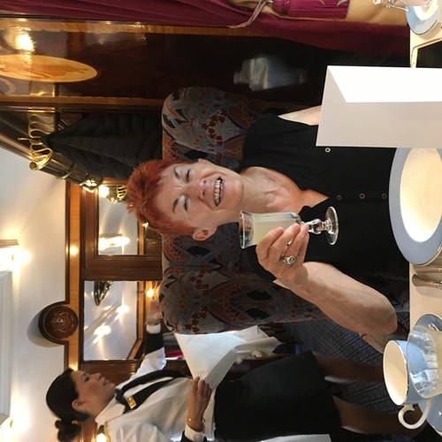 Christine Mcintosh Present Day On The British Pullman The Orient Express En Route To Venice