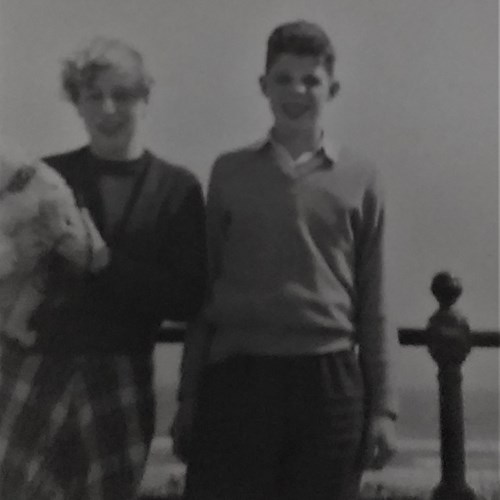 Kenneth Macaldowie Respondent Aged 12 In July 1956 With His Mother Mary Donald Macaldowie In Rockcliffe Dumfriesshire