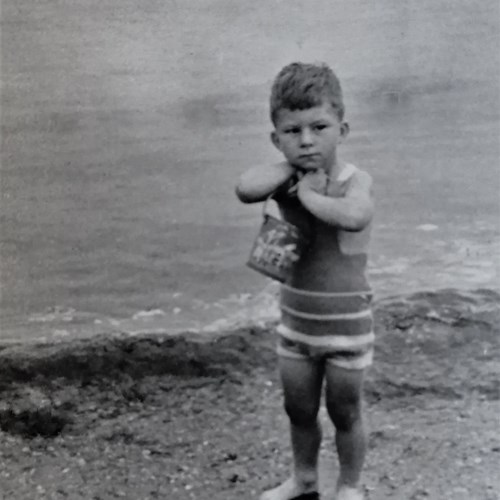 Graeme St Clair Knitted Swimsuit At Rothesay 1949